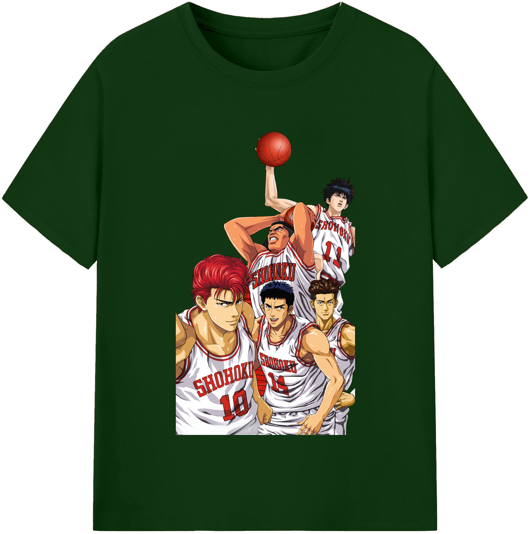 SLAM DUNK／スラムダンク 綿100％半袖Tシャツ（フロントプリント）